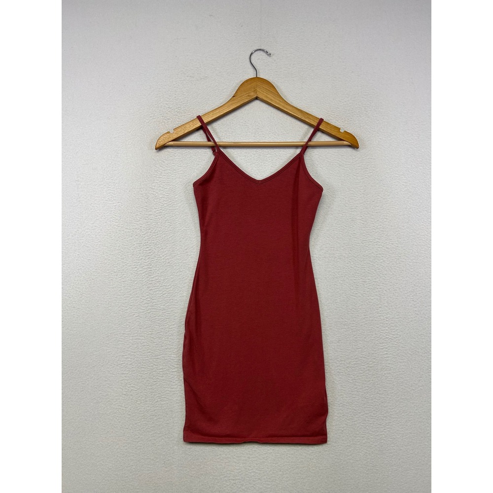 Minimalist Wild Fable Womens XXS Burgundy Red Cami Bodycon Mini Dress Basics